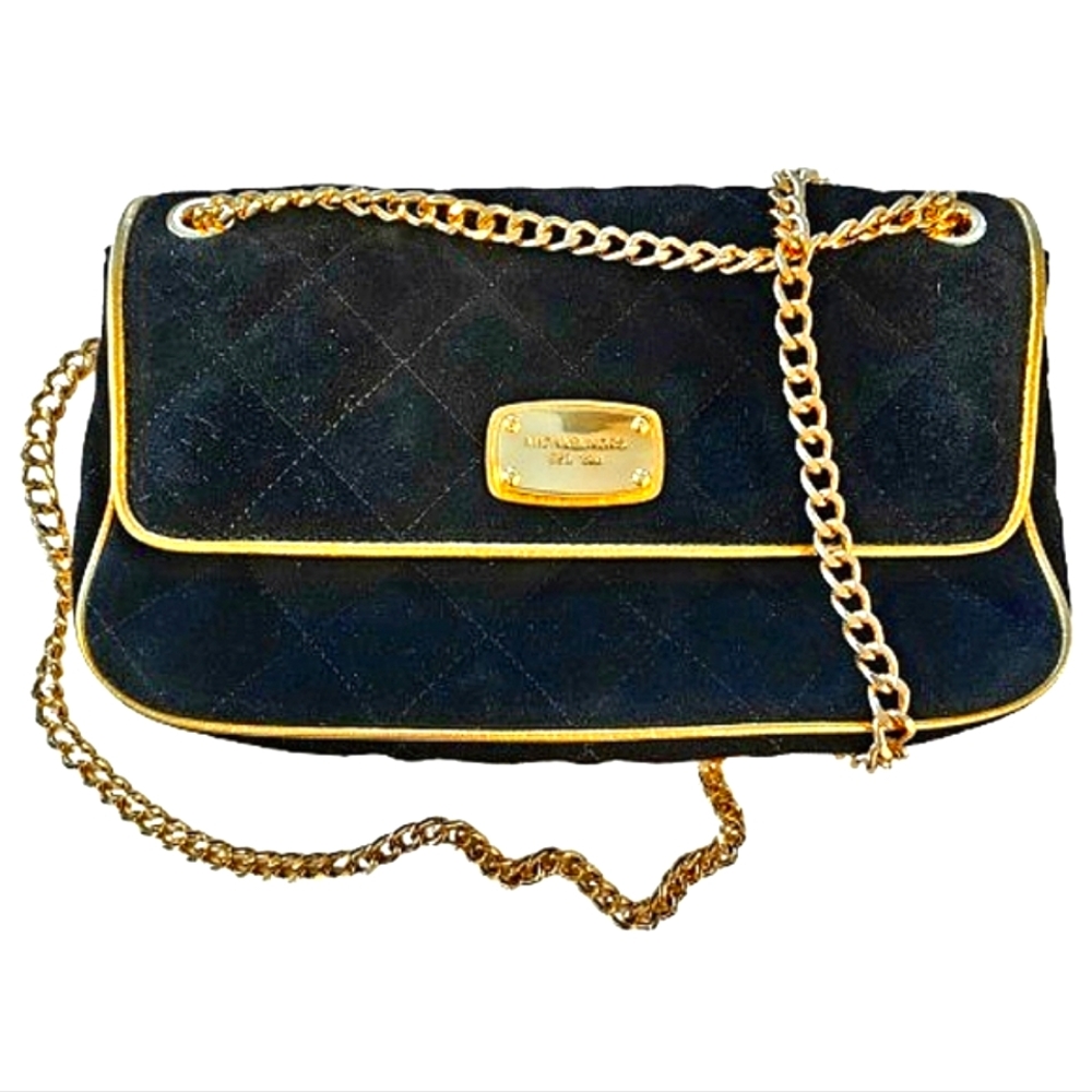 Michael Michael Kors Black Jet Set Quilted Flap Bag